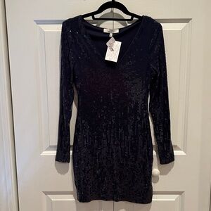NWT Navy Blue Sequin Dress by Robert Rodriguez